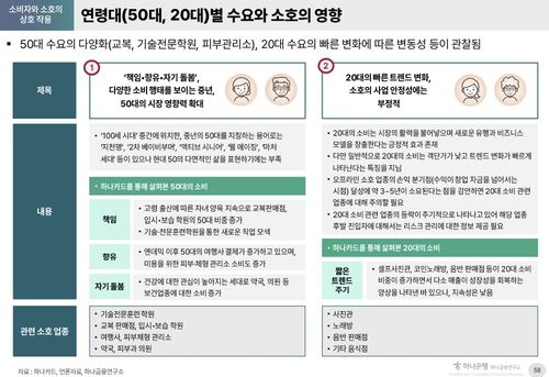 연령대별 수요와 소호 영향[하나금융연구소 제공. 재판매 및 DB 금지]