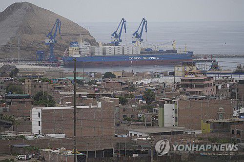 페루 창카이 항구 건설 현장[창카이 AP=연합뉴스. 재판매 및 DB 금지]