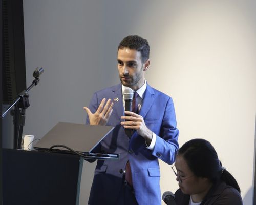 프랑스 문화 프로그램을 소개하는 피에르 모르코스 주한프랑스문화원 원장[주한프랑스대사관 문화과 제공. 재판매 및 DB 금지]