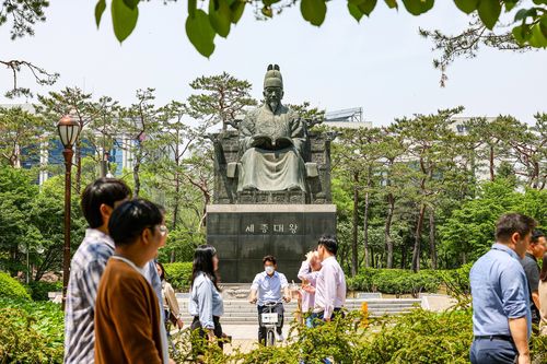 세종대왕 동상 [사진/임헌정 기자]