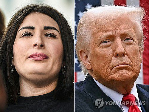 로라 루머와 트럼프 대통령[AFP=연합뉴스 자료사진. 재판매 및 DB 금지]