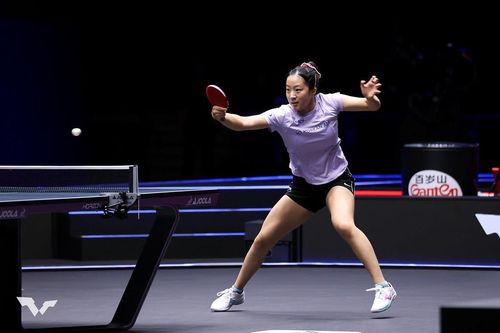 신유빈의 WTT 미국 스매시 여자단식 경기 장면[WTT 인스타그램 캡처. 재판매 및 DB 금지]