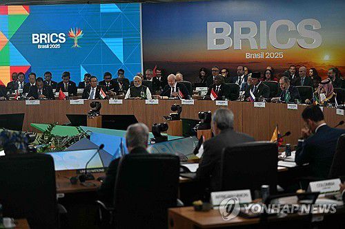 브라질에서 열린 17차 브릭스 정상회의[리우데자네이루 AFP=연합뉴스. 재판매 및 DB 금지]