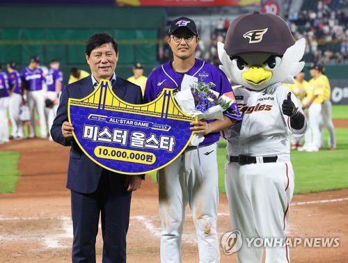 2023년 미스터 올스타 한화 채은성(가운데)[연합뉴스 자료사진]