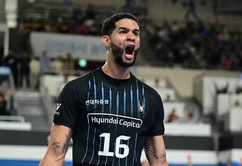 현대캐피탈의 외국인 거포 레오[한국배구연맹 제공. 재판매 및 DB 금지]