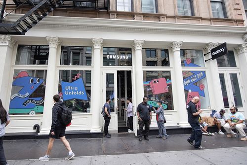 뉴욕 호소거리의 갤럭시 '익스피리언스 스페이스'[삼성전자 제공. 재판매 및 DB 금지]