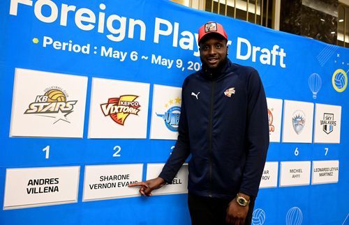 외국인선수 드래프트 때 한국전력의 지명을 받은 에번스 [한국배구연맹 제공. 재판매 및 DB 금지]