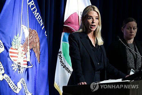 팸 본디 미 법무장관[AFP=연합뉴스. 재판매 및 DB 금지]