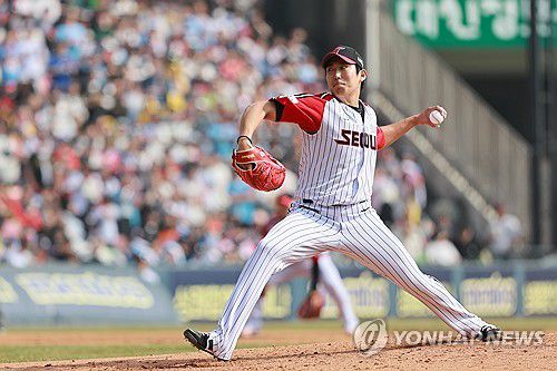 역투하는 손주영[연합뉴스 자료사진]