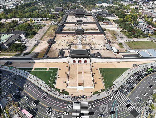 경복궁과 광화문 월대 전경 [연합뉴스 자료사진]