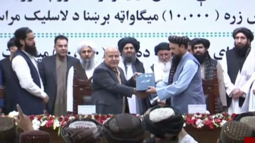 최근 아프간 수도 카불서 진행된 전력생산 계약 체결식 [아무TV 캡처. 재판매 및 DB 금지]