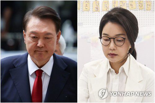 윤석열 전 대통령(왼쪽)과 김건희 여사[사진공동취재단 제공] 2025.7.9 [공동취재] 2025.6.3