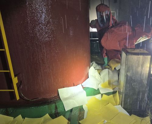 정읍 황산 40ℓ 누출 사고[전북특별자치도소방본부. 재판매 및 DB 금지]