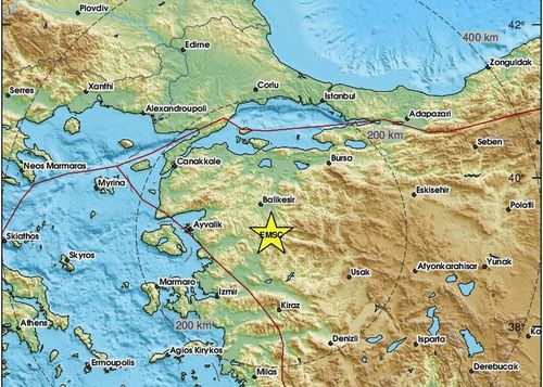 튀르키예 서부 지진[EMSC 제공. 재판매 및 DB 금지]