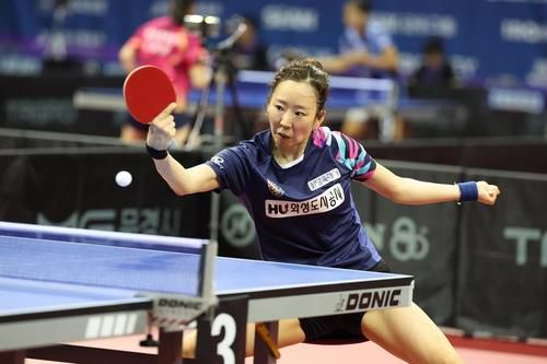 화성도시공사 양하은의 대통령기 대회 단식 경기 장면[대한탁구협회 제공. 재판매 및 DB 금지]