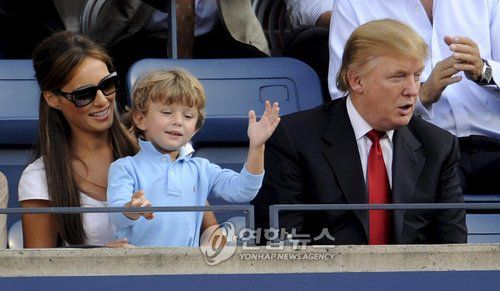 2008년 로저 페더러의 US오픈 결승전 구경하는 트럼프 [EPA 연합뉴스 자료사진. 재판매 및 DB 금지]