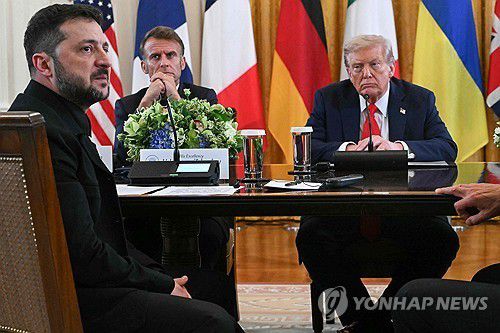 우크라이나 전쟁 종식 논의를 위한 백악관 다자회담[워싱턴 AFP=연합뉴스. 재판매 및 DB 금지]