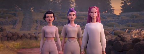 '케이팝 데몬 헌터스' 속 배경으로 등장한 제주의 산담[넷플릭스 애니메이션 '케이팝 데몬 헌터스' 캡처. 재판매 및 DB 금지]