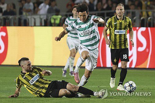 카이라트와의 경기에 나선 양현준[AP=연합뉴스]