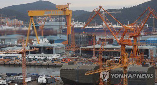 중후장대 산업의 대명사 조선소[연합뉴스 자료사진]