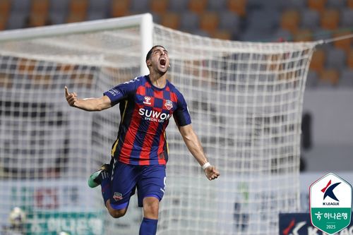 시즌 13호골 터트린 수원FC 싸박[한국프로축구연맹 제공. 재판매 및 DB 금지]