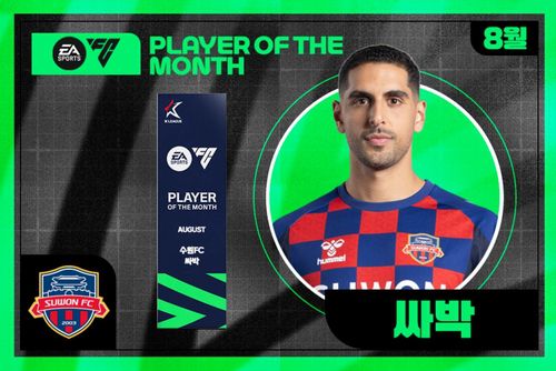 K리그1 8월 '이달의 선수상' 수상자인 수원FC 싸박[한국프로축구연맹 제공. 재판매 및 DB 금지]