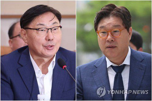 이화영 전 경기도 평화부지사(왼쪽)-김성태 전 쌍방울그룹 회장[촬영 신준희] 2024.10.2 [공동취재] 2024.7.12