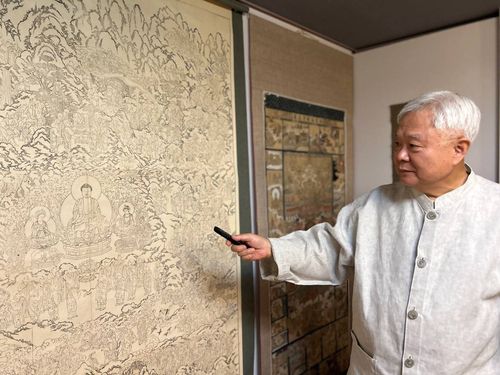 한선학 명주사 고판화박물관장     (서울=연합뉴스) 김예나 기자 = 한선학 명주사 고판화박물관장이 18일 서울 종로구의 한 식당에서 열린 간담회에서 '일본 불화 판화' 특별전에 대해 설명하고 있다. 2025.9.18     yes@yna.co.kr