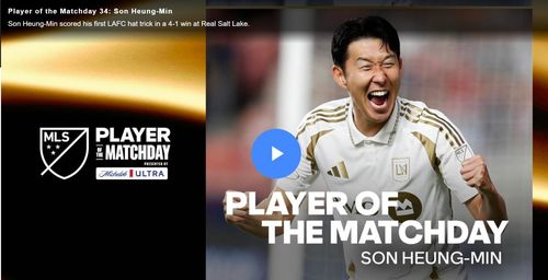 MLS 34라운드 '이주의 선수'로 뽑힌 손흥민[MLS  홈페이지 캡처. 재판매 및 DB 금지]