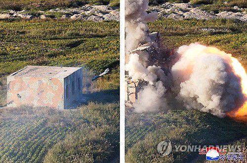 북한 김정은, 전술무인공격기 성능시험 지도(평양 조선중앙통신=연합뉴스) 김정은 북한 국무위원장이 지난 18일 무인항공기술연합체 산하 연구소와 기업소들에서 개발 생산하고 있는 무인무장장비들의 성능 시험을 지도했다고 조선중앙통신이 19일 보도했다. 2025.9.19      [국내에서만 사용가능. 재배포 금지. For Use Only in the Republic of Korea. No Redistribution] nkphoto@yna.co.kr