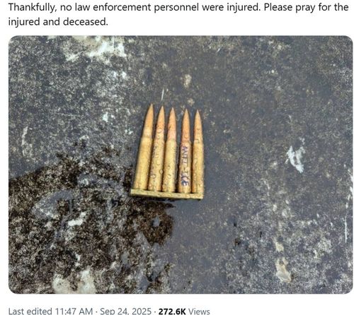 캐시 파텔 FBI 국장이 엑스에 올린 글과 사진[X 게시물 캡처. 재판매 및 DB 금지]