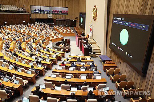 문신사 법안 본회의 통과(서울=연합뉴스) 김주성 기자 = 25일 서울 여의도 국회에서 열린 본회의에서 문신사 법안이 통과되고 있다. 2025.9.25 utzza@yna.co.kr