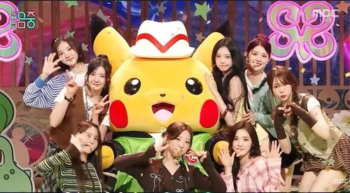 하츠투하츠 '프리티 플리즈' TV 음악 프로그램 무대에 등장한 피카츄[SM엔터테인먼트 제공. 재판매 및 DB 금지]