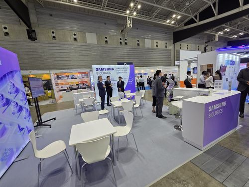 삼성바이오로직스 첫 단독 전시부스[촬영 최현석]
