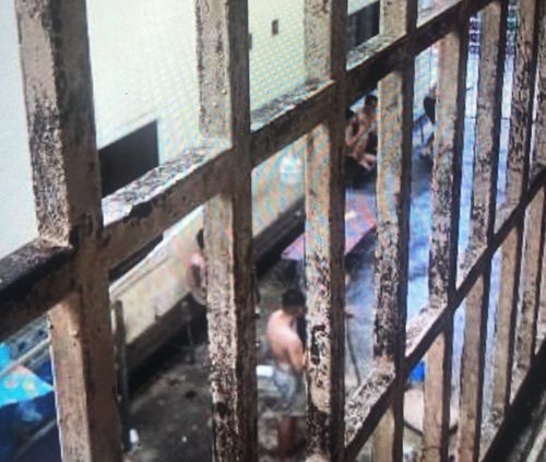 캄보디아 이민국 구금시설의 내부 모습.[독자 제공]