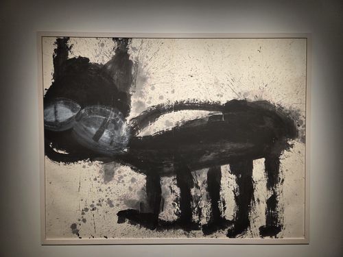 노은님 1986년 작 '검정 고양이'(서울=연합뉴스) 박의래 기자 = 14일 서울 종로구 사간동 현대화랑에 전시 중인 노은님 작 '검정 고양이'. 2025.10.14. laecorp@yna.co.kr