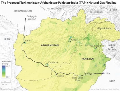 TAPI 가스관 경로[타임스오브센트럴아시아 캡처. 재판매 및 DB 금지]