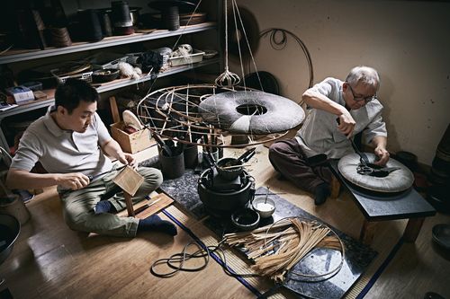 박영창·박형박 부자 작업 모습[문화체육관광부 제공. 재판매 및 DB 금지]