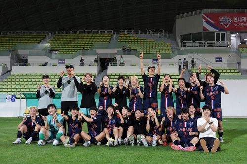 서울시청 선수단[한국여자축구연맹 제공. 재판매 및 DB 금지]
