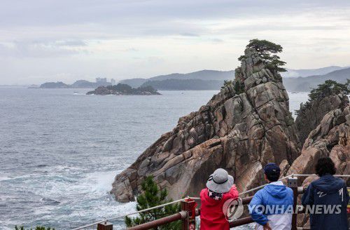 하조대 '애국송' [사진/임헌정 기자]