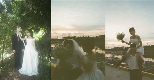 사하구 명소를 배경으로 한 웨딩 촬영[부산 사하구 제공. 재판매 및 DB 금지]