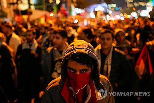 튀르키예 이스탄불에서 열린 반(反)이스라엘 시위[AP=연합뉴스 자료사진]