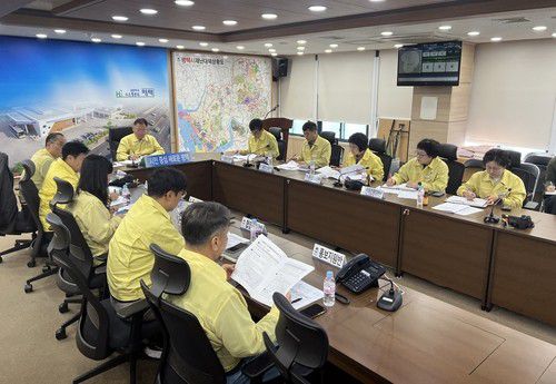 지난 15일 평택시 재난안전대책본부 회의[평택시 제공. 재판매 및 DB 금지]