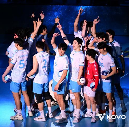 대한항공 선수단[한국배구연맹 제공. 재배포 및 DB 금지]
