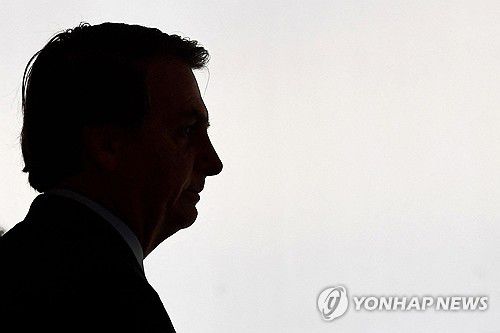 자이르 보우소나루 브라질 전 대통령 실루엣[AFP 연합뉴스. 재판매 및 DB 금지]