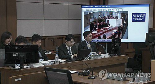 한덕수 재판서 계엄 당일 대통령실 CCTV 공개[서울중앙지법 제공. 재판매 및 DB 금지]
