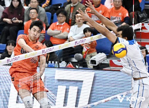 OK저축은행 차지환(왼쪽)[한국배구연맹 제공. 재판매 및 DB금지]