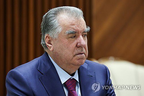 라흐몬 타지키스탄 대통령[타스 통신 연합뉴스. 재판매 및 DB 금지]