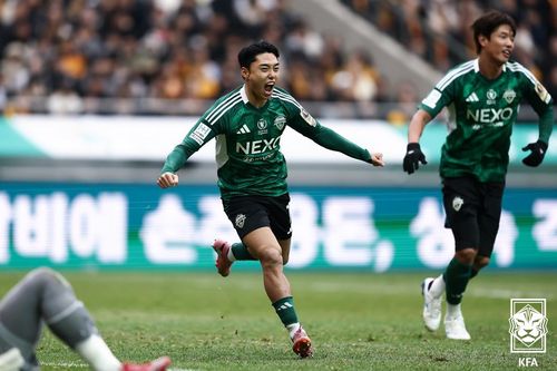 포효하는 이동준[대한축구협회 제공. 재판매 및 DB 금지]