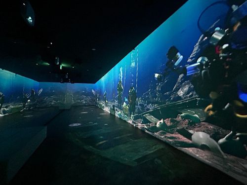 수중 발굴 조사 어떻게     (태안=연합뉴스) 김예나 기자 = 지난 9월 찾은 충남 태안해양유물전시관 전시실 영상 모습. 2025.12.8     yes@yna.co.kr